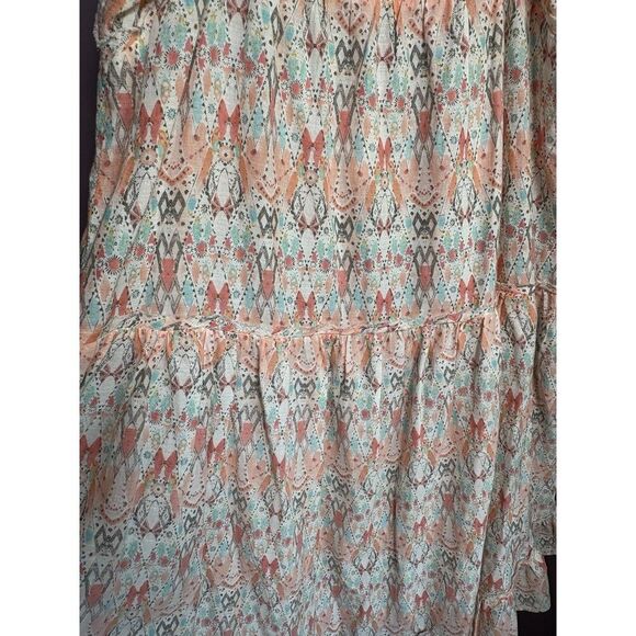 Anthropologie SATURDAY SUNDAY Cynthia Tiered Dress Women’s Size Medium Peach - Picture 4 of 10